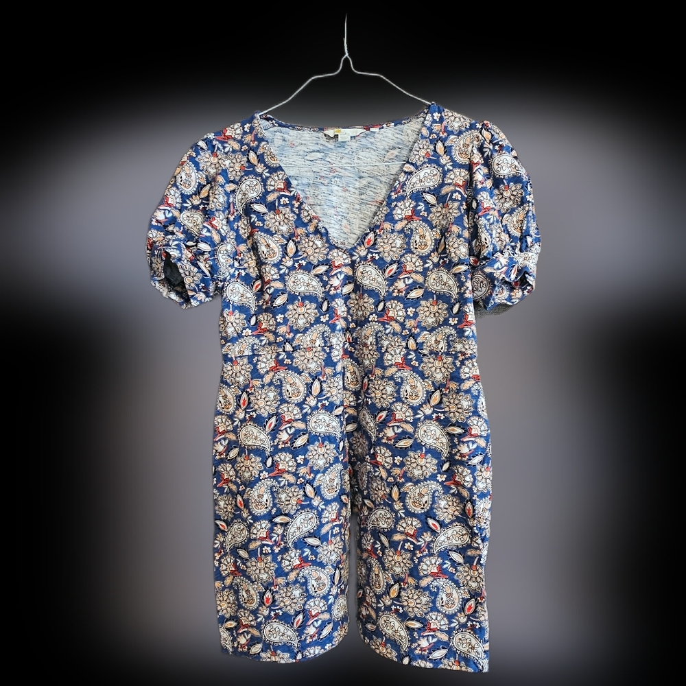 Boden Floral Paisley V-Neck Dress